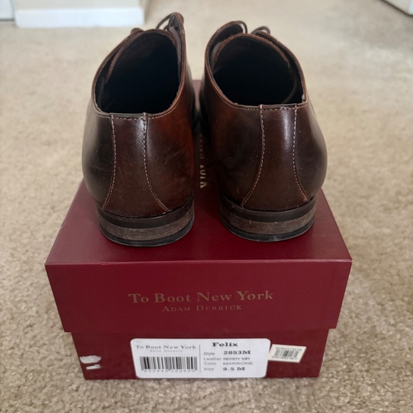 To Boot New York Felix Plain Toe (Marrone) Size US 9.5 - Picture 5 of 6